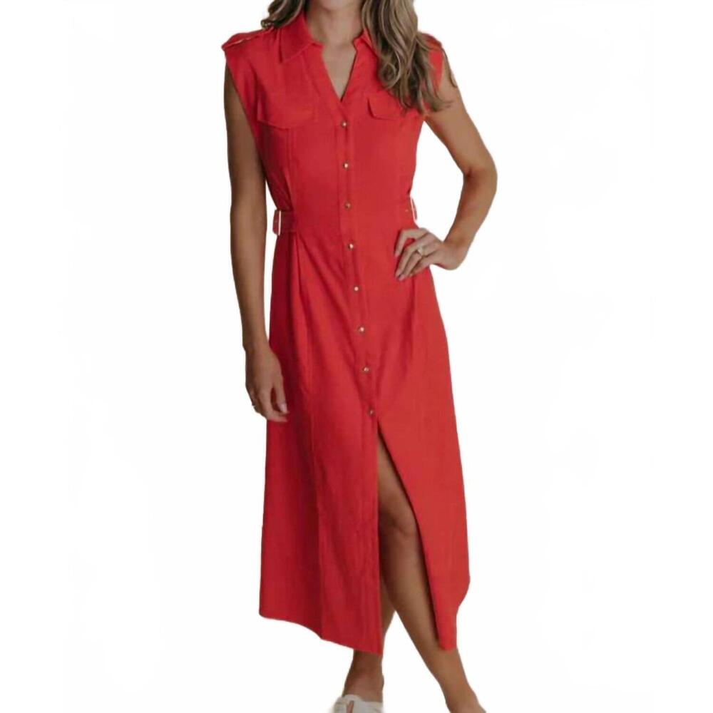 NEW LAROQUE hillary midi dress in shrimp